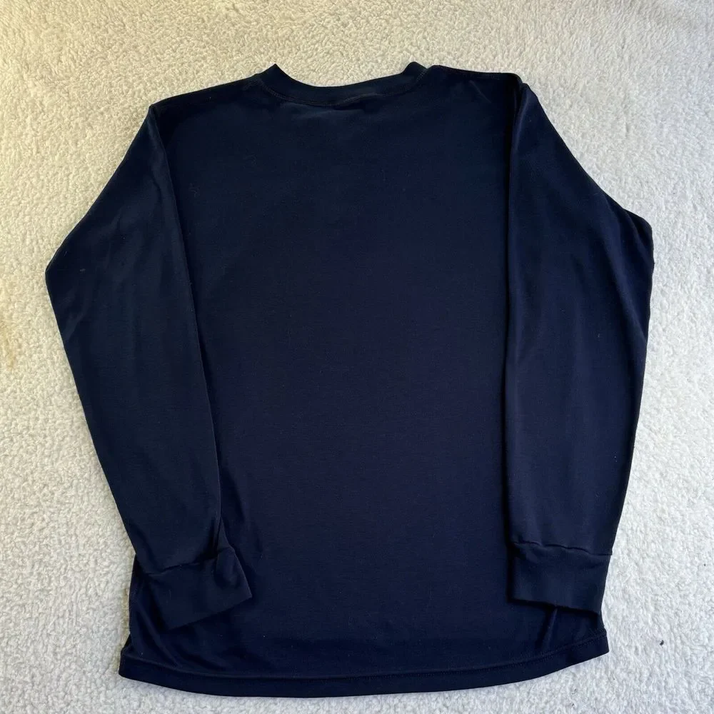 Joseph‎ Feiss Mens XXL Navy Merino Wool/Acrylic Long Sleeve 1/4 Button Sweater